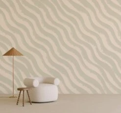 Whirl© Wallpaper In Succulent -Drop It Modern Sales whirl succulent renderingcrop